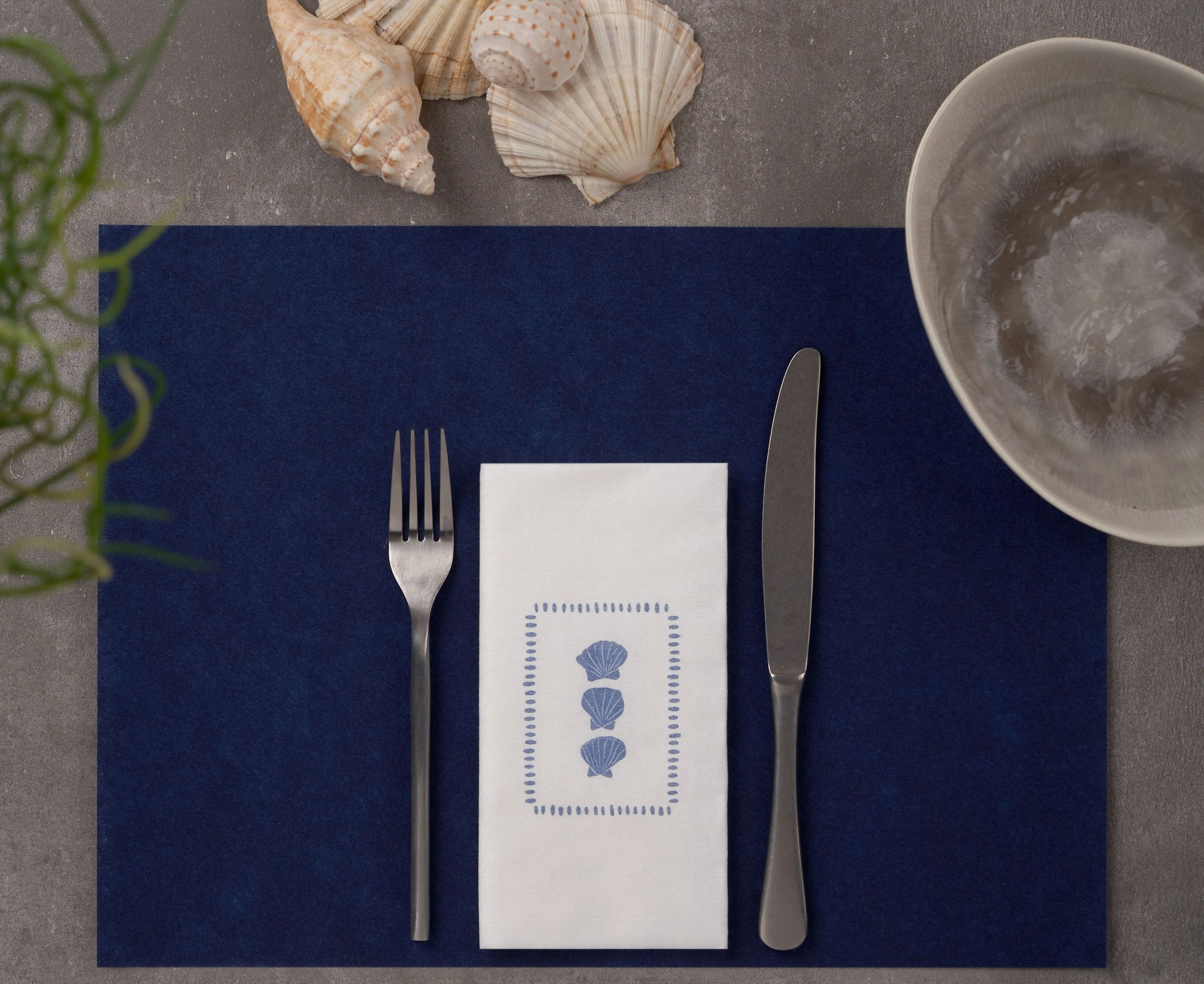 Serviette 1/8 Shell Bianco 40x40 cm
