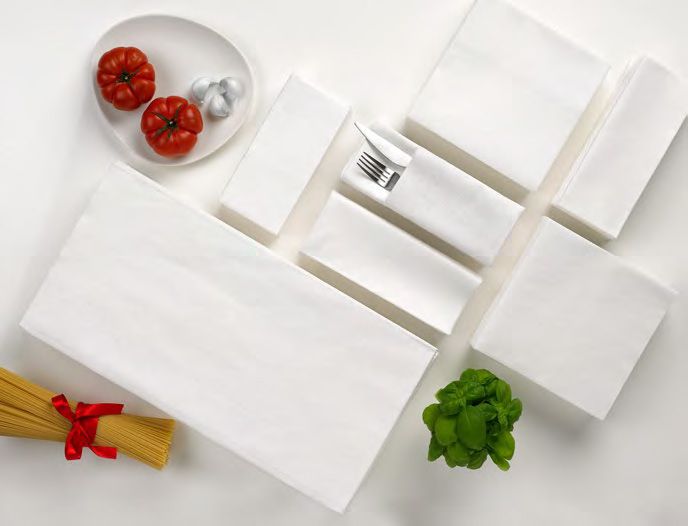 Serviette 1/8 Falz Purewhite Bianco 39x39 cm