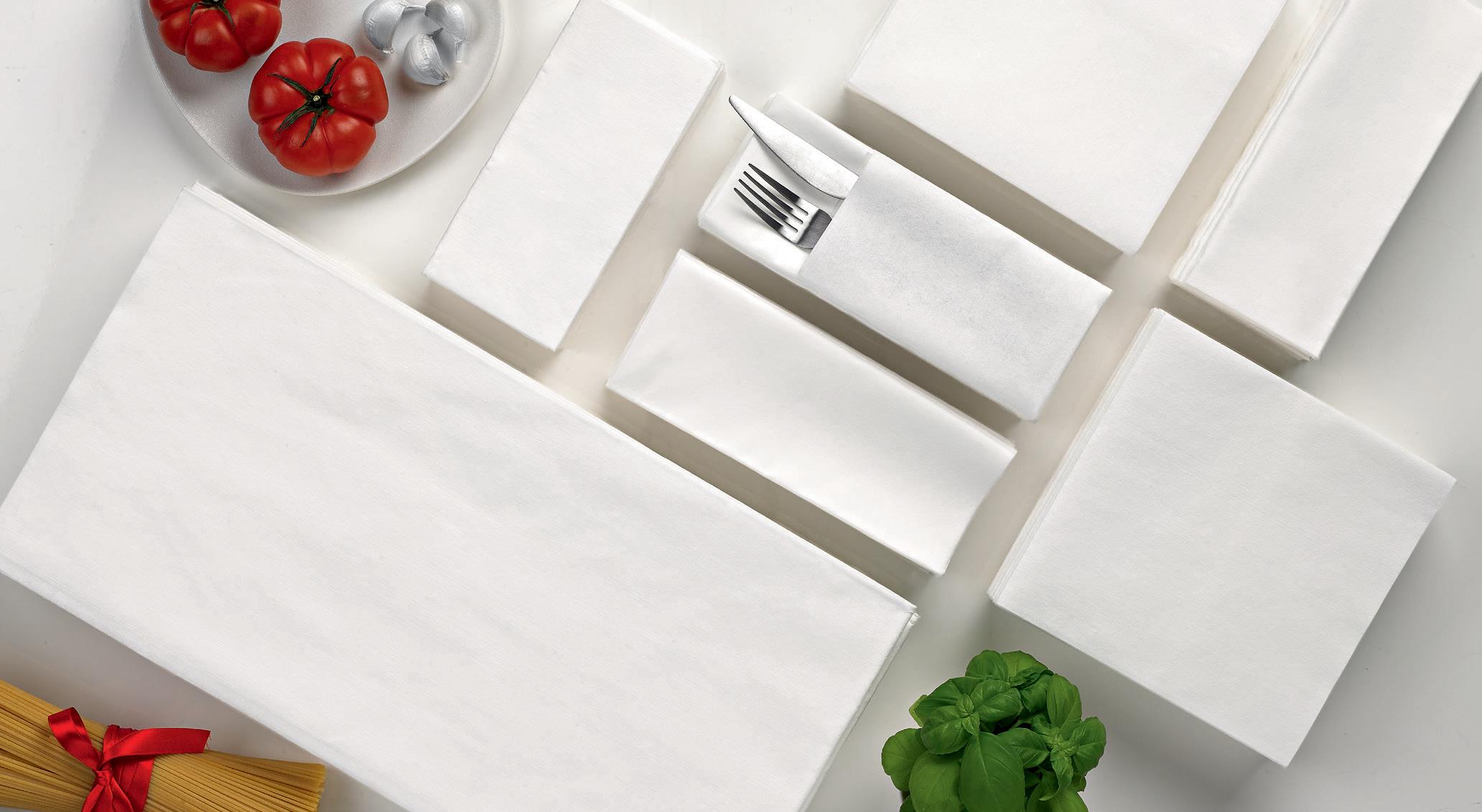 Serviette Purewhite Bianco 45x45 cm 1/4