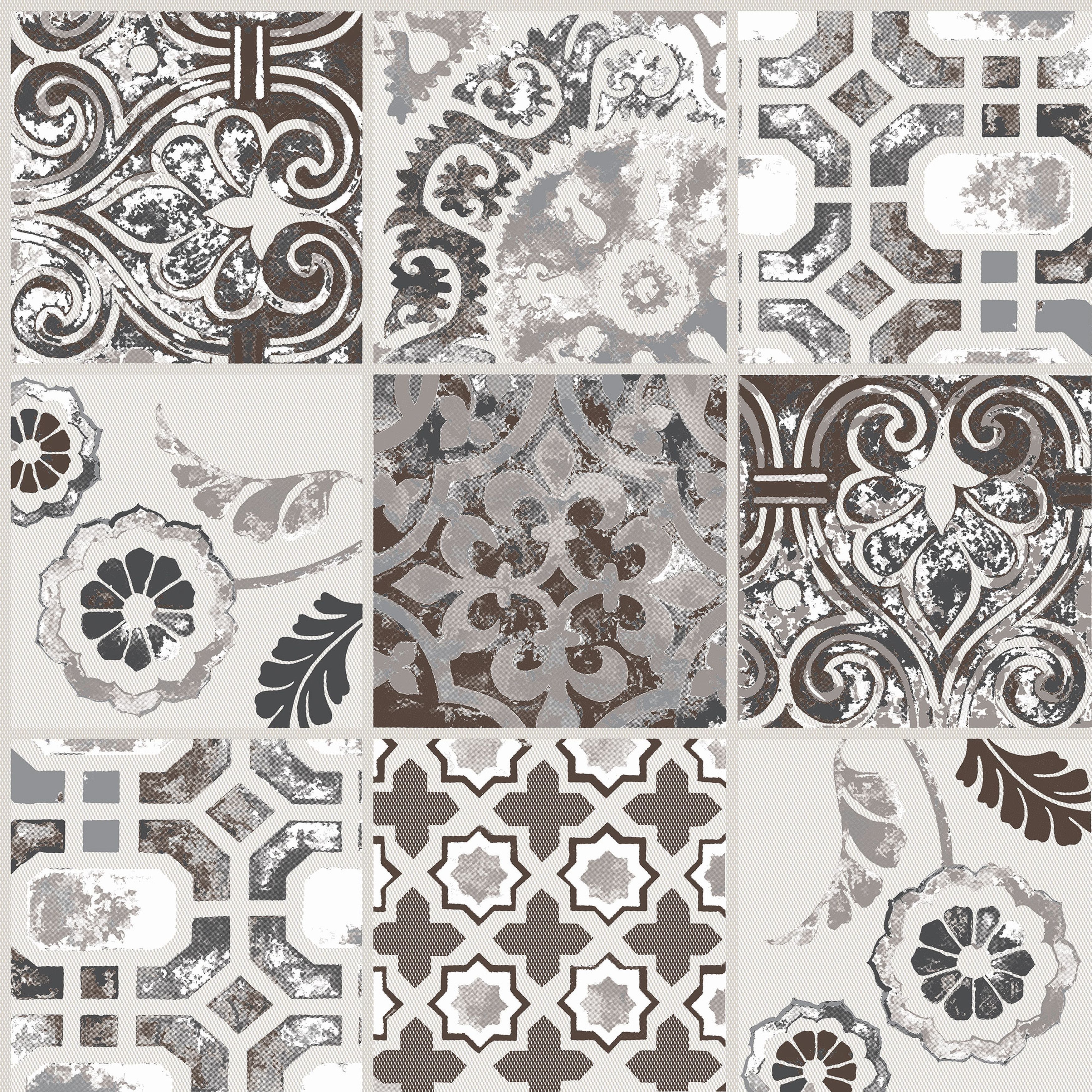 Mitteldecke Azule Marrone 100x100 cm