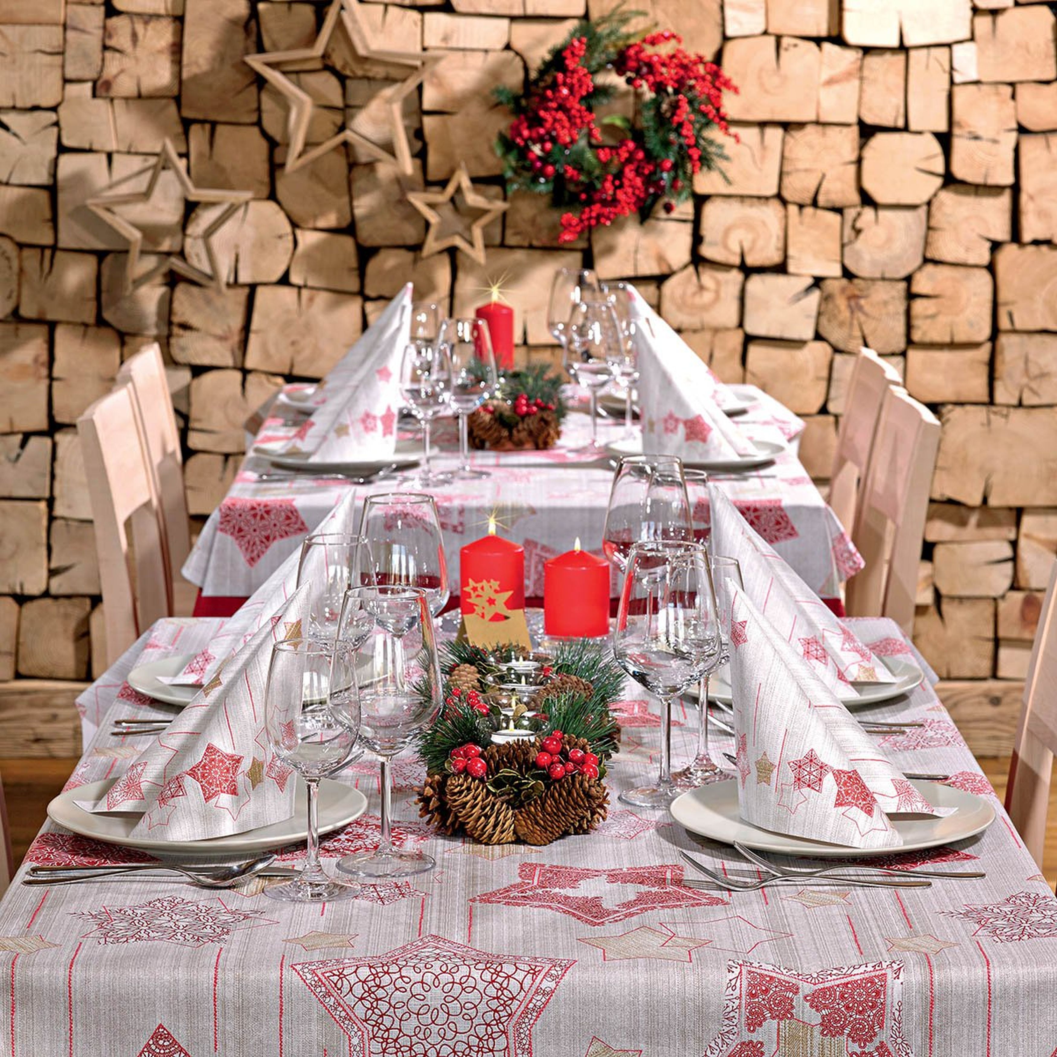 Mitteldecke Astra Rosso 100x100 cm