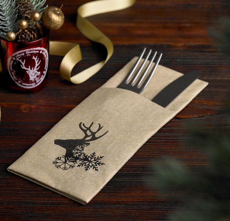 Serviette Pocket Rudolf Oro 36x46