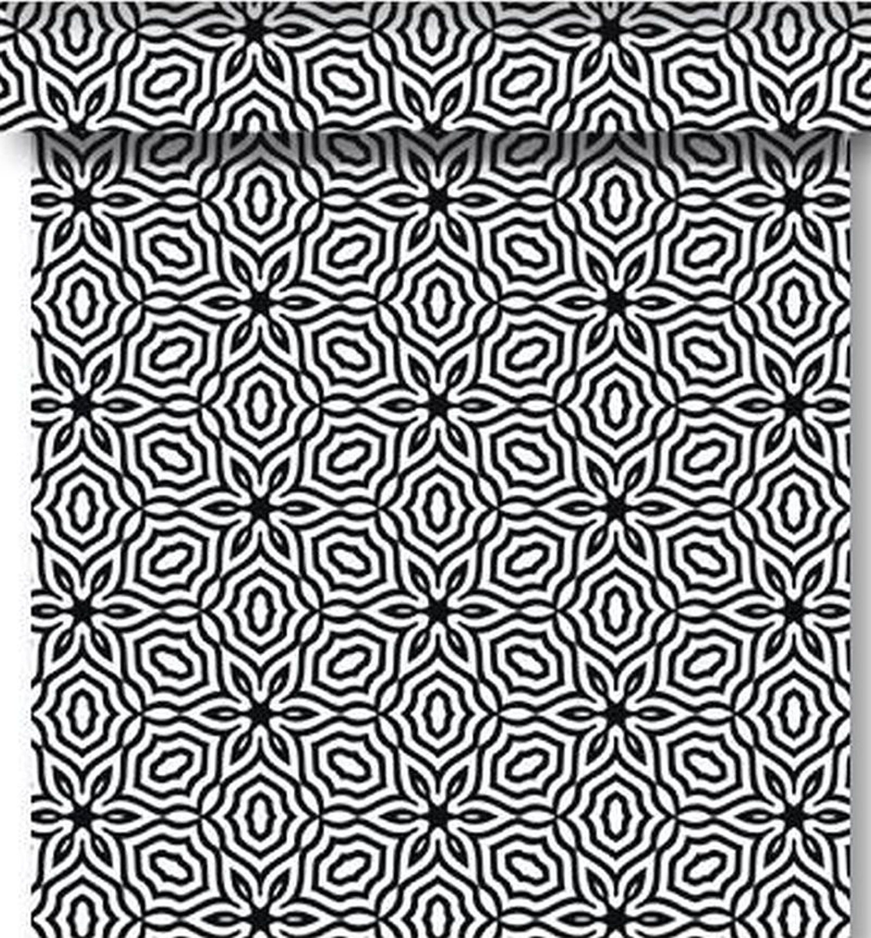 Tischläufer Black & White 48 x 120 Nr. 01