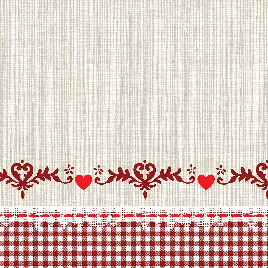 Serviette Edelweiß Rosso 40x40